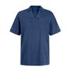 Womens  Denim Dress Summer Deep V Neck Half Sleeve Collared Loose  Jean Dress With Pockets