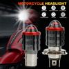 High-brightness H4 LED Motorcycle H6 LED Moto Motorcycle Headlight White Yellow Bulbs Lens High Low Beam Lamp Motorbike Lamp