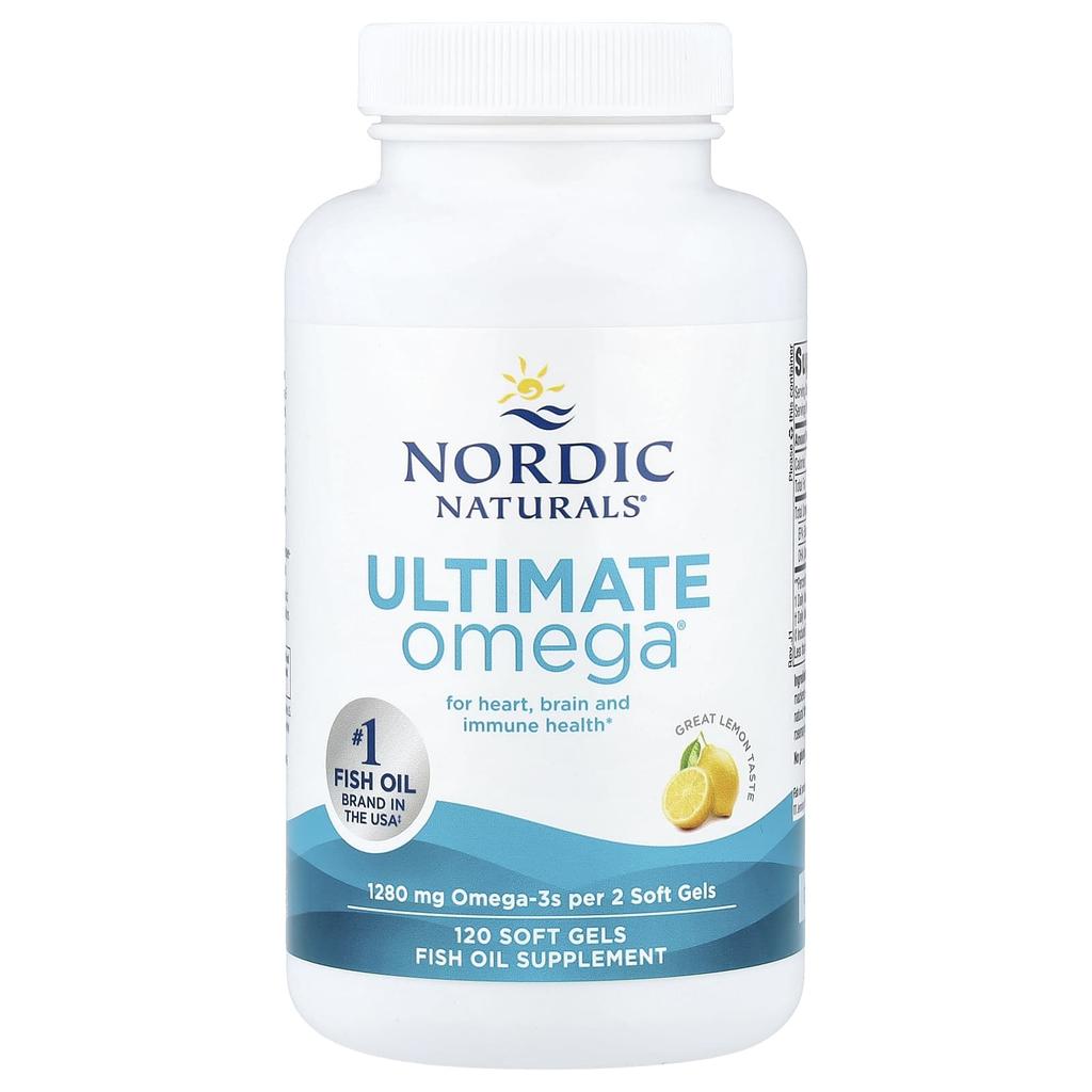 Ultimate Omega, Lemon, 1,280Mg, 120 Softgels (640Mg Per Softgel)