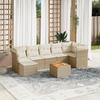 VidaXL Garden Lounge Set with Cushions 8 Pcs Beige Braided Resin 3223755