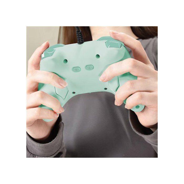Manette de jeu - Nintendo Switch et Switch 2 - Filaire - Vert - Horipad Turbo - Boutons arrière programmables - Hori