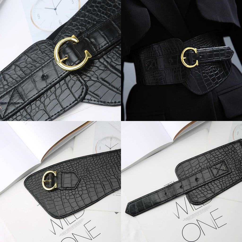 Elegant Womens Leather Belt For Dress And Coat With Elastic Waist Cinch For Office Wear