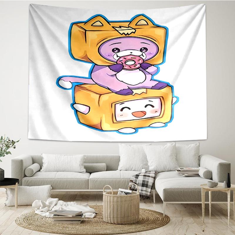 LankyBox Print Tapestry, Backdrop, Easy Setup, Ideal for Bedroom, Office & Living Room, with Aesthetic Wall Hanging Decor.