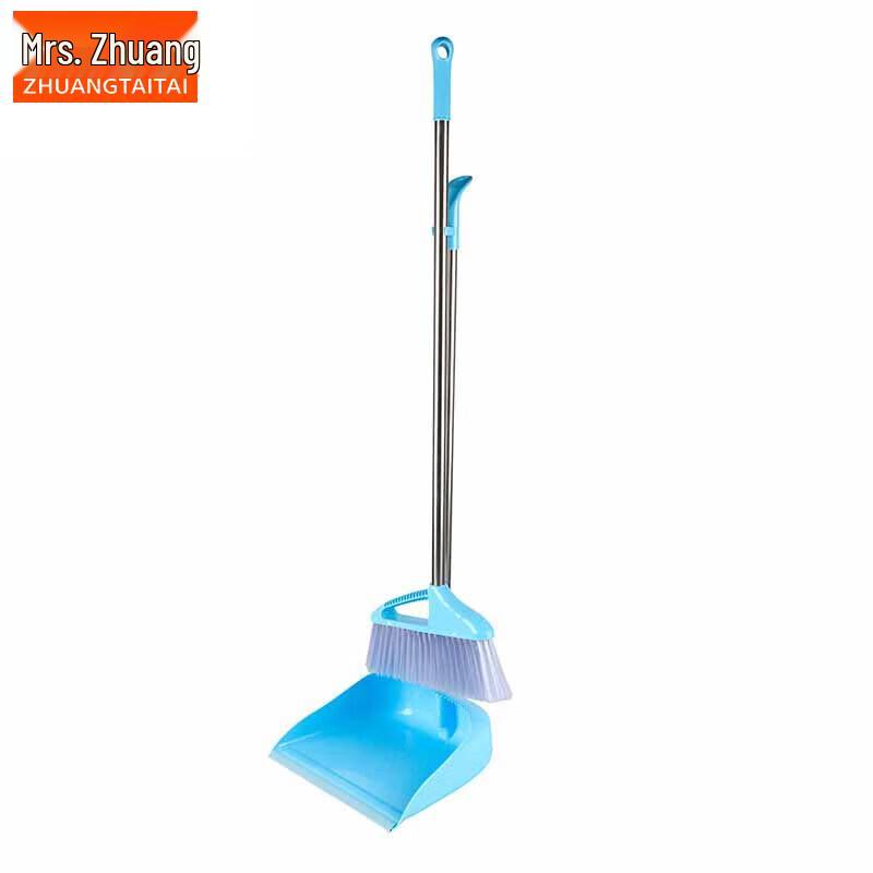 Zhuang Taitai Stainless Steel Plastic Broom and Dustpan Set