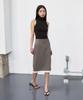 SIS A Fog Layered Midi Skirt [Brownie Gray]