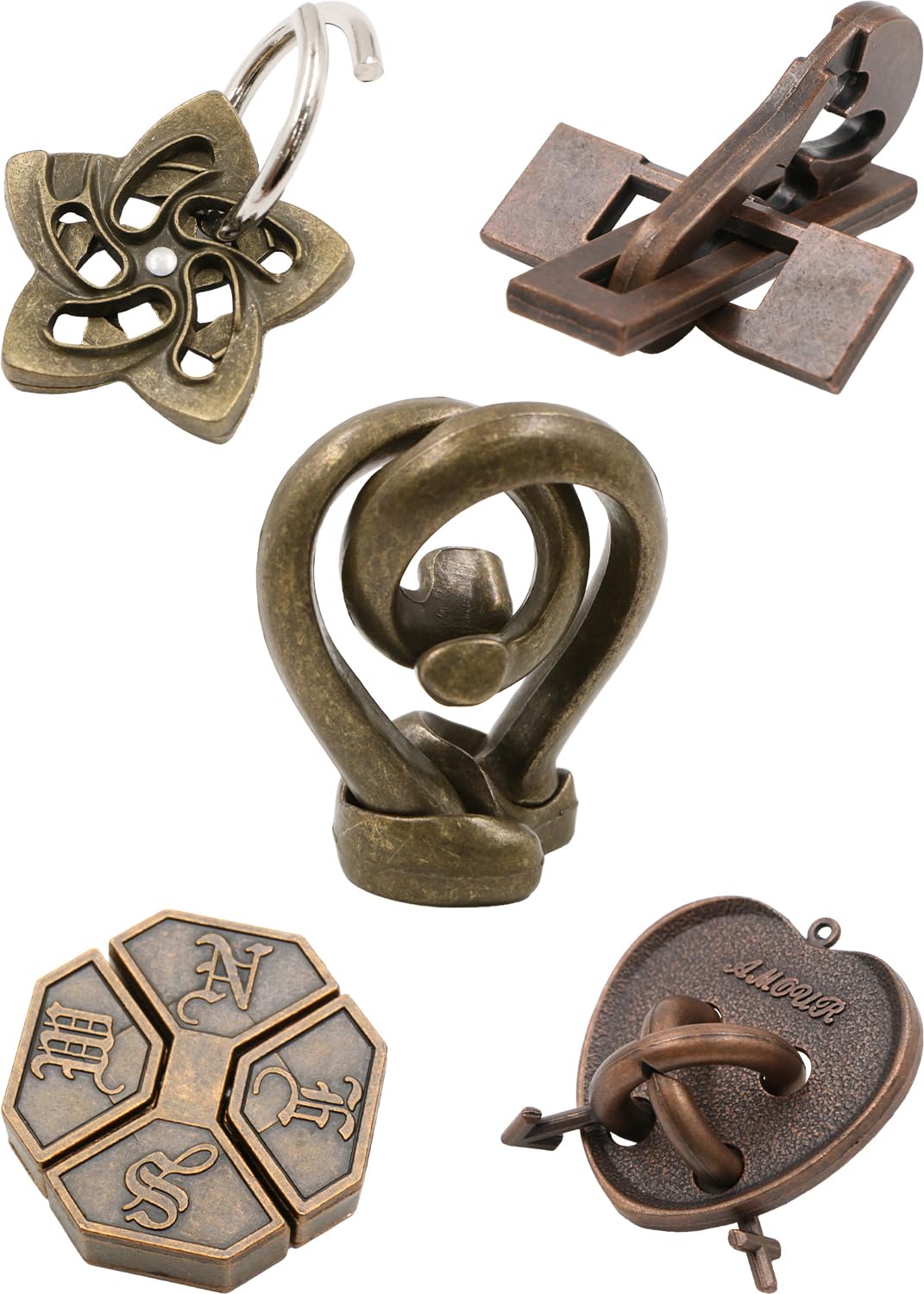 

KENOU Brain Teaser Ring, Chienowa, Brain Training, Educational, Dementia Prevention, Time Killer, Mystery Solving, 3D Puzzle, Educational Toy