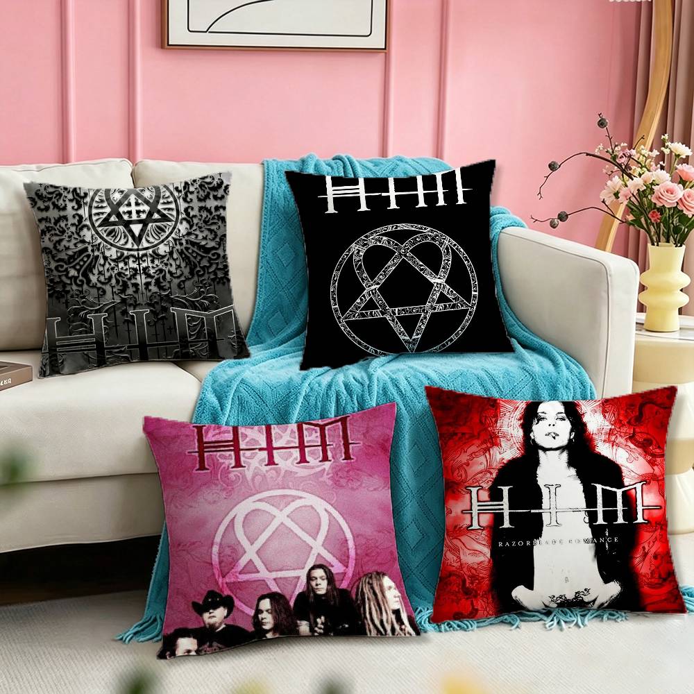 Rock HHIM Band Anime Photo Square DoubleSided printed Pillow Case Bedroom Bedside Pillow Sofa Cushion Cover
