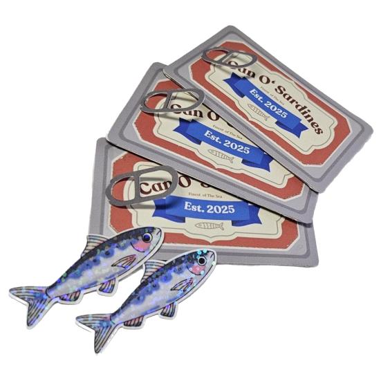 Sardines In Can Sticker Dark Humor Funny Bumper Die-Cut Sticker for Water