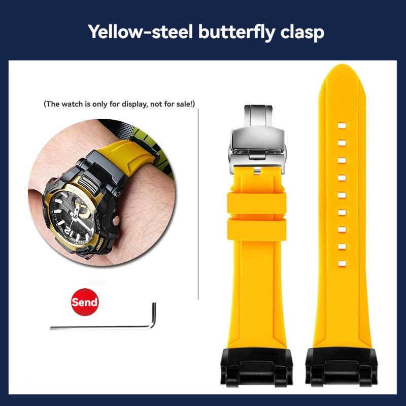 GR-B100 Silicone Watch band Men Outdoor Sports For Casio G-SHOCK 5536 GR-B100GB-1A GR-B100-1A4 Modified Watch Strap Bracelet