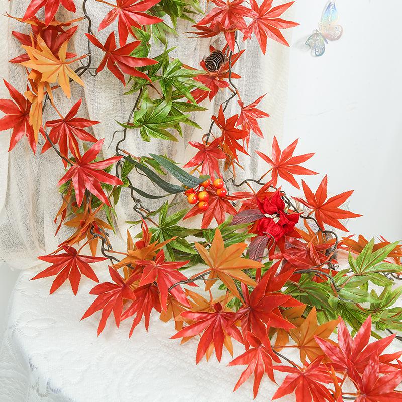 

Имитация осеннего ротанга, подвеска цвета осени для Праздника урожая, имитация кленового ротанга, рождественское украшение, кленовый ротанг