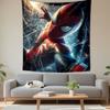 "Spider Hero with Web Background" Patterned Tapestry Decorative Wall Hanging, Home Bedroom Living Room Decor