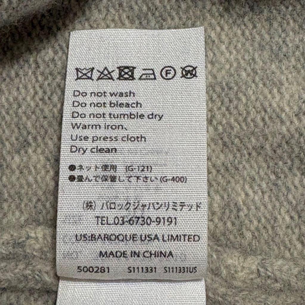 Used 〇ENFLD Knit dress, thick, tight, crew neck, long sleeves, wool x cashmere, maxi length, calf length, both side slits, gray, gray, 36 sizes,