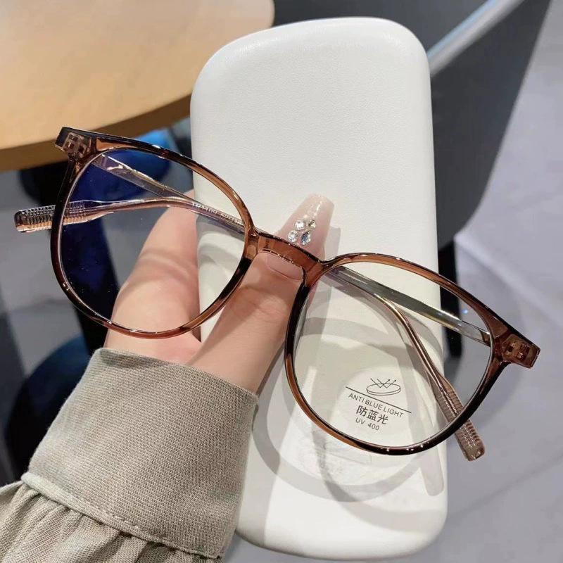 New Big Frame Anti Blue Light Glasses TR90 Ultralight Unisex Prescription Eyewear for Myopia Near Sight