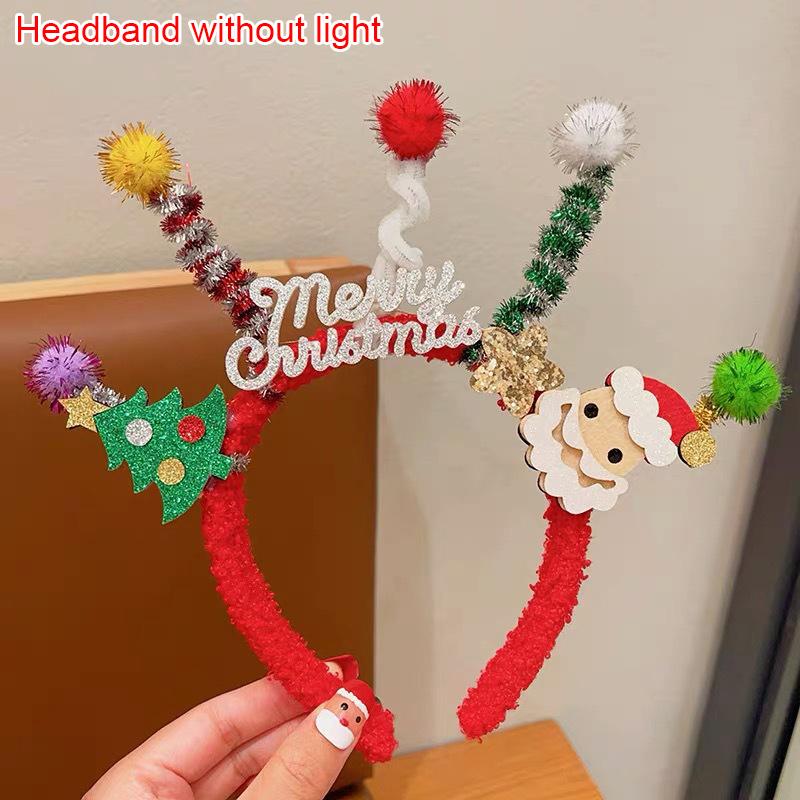 1PC Cute Hairband Merry Chritmas Christmas Party Favors Christmas Twisted Headband Santa Claus Xmax Tree Hair Accessories