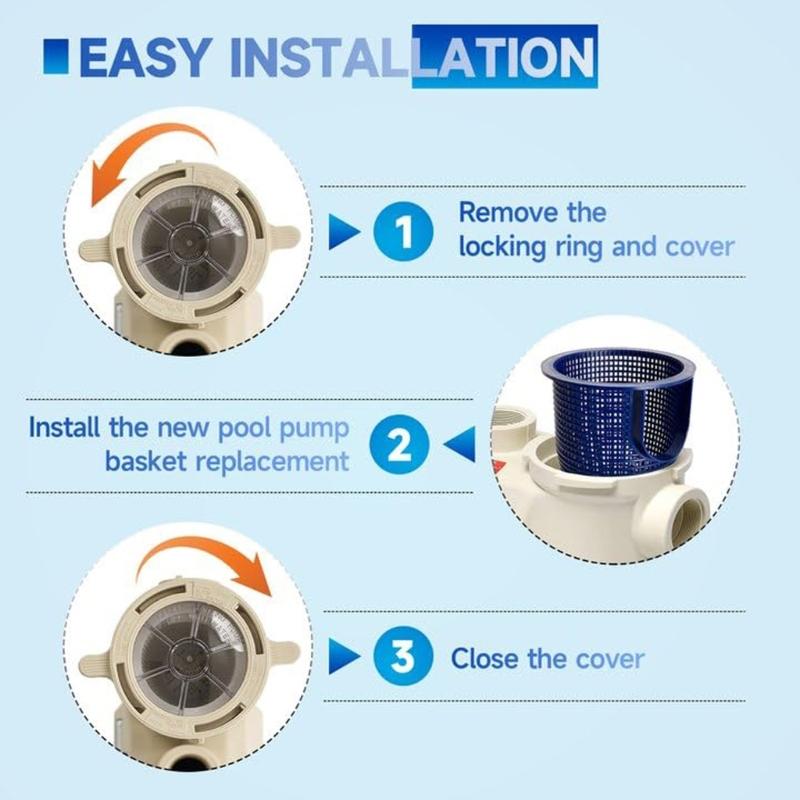 High Capacity Plastic Meshing Pool Filter Basket Skimmer Plastic for Efficient Debris Trapping & Long Service Performances