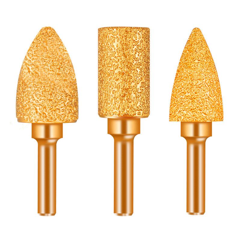 Brazed Bullet Diamond Grinding Bit for Cast Iron, 6mm Shank, 15 Polishing