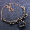 Lapis Lazuli Gemstone Handmade Copper Wire Wrap Jewelry Necklace 18" ET-4960