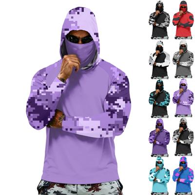 Camiseta de Manga Larga de Secado Rápido para Hombre de Verano Ropa Solar Pesca Fitness Deportes Hded Manga Larga Tp