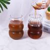 Creative Glass Cups Heat-resistant Tumbler Stripe Simple Transparent Tea Juice Milk Coffee Mug Vintage Drinking Glasses