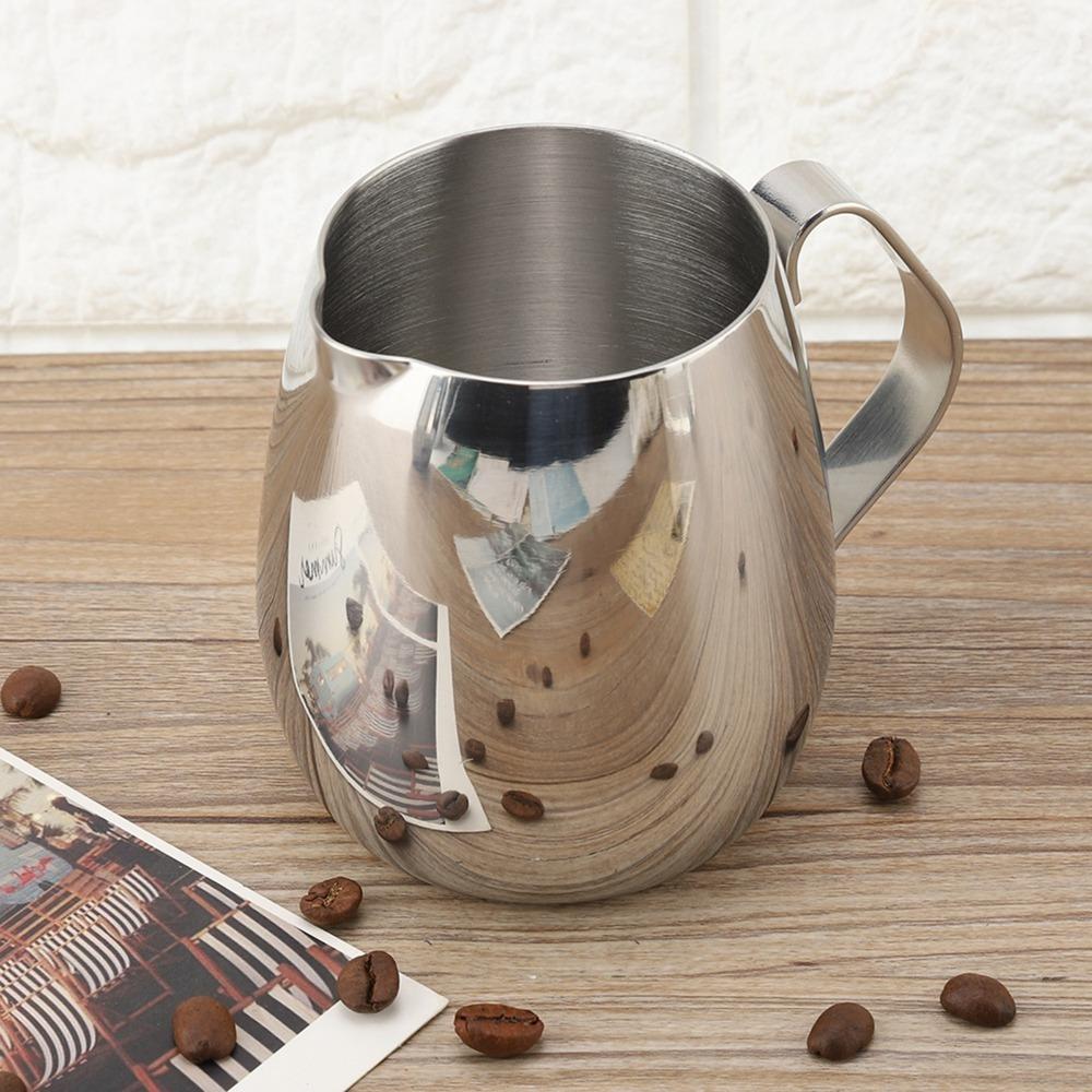 Thick Stainless Steel Milk Frothing Pitcher Stainless Steel Pitcher  Coffee Making 350ml