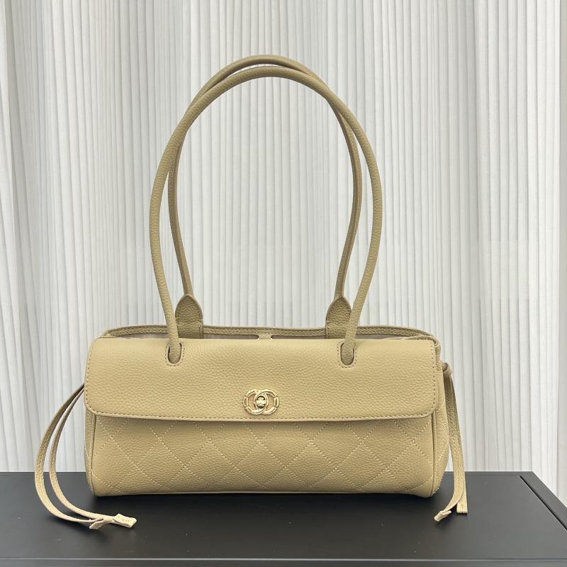 Nuova borsa a baguette in pelle bovina primo strato più venduta borsa a tracolla con manico lungo borsa tote in pelle a rombi