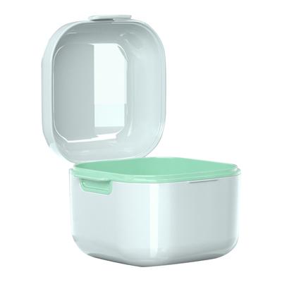 Denture Case Stain Removal Food Grade Strong Plastic Draining Design Denture Cup for False Teeth