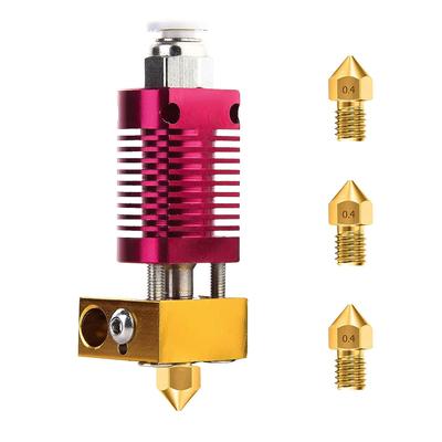 Extrusor Hotend de Impresora 3D + 3 Boquillas MK8 de 0.4MM Adecuado para CR-10, CR10, CR10S, Ender 3, Ender 3 Pro, Ender 5