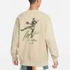 Jordan Flug Buchstaben Print Muster Rundhals Pullover Sweatshirt Herren Oberteile Beige DV1620-206