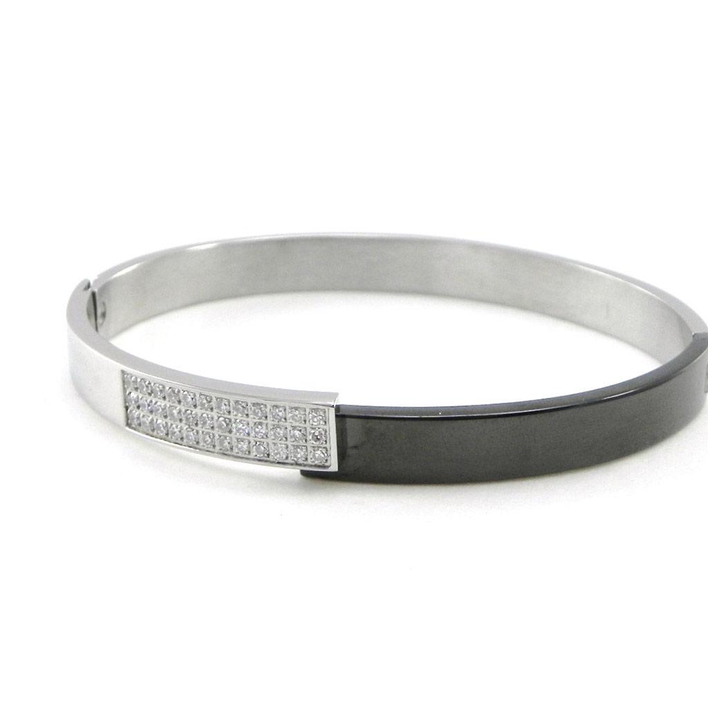 Les Trésors De Lily [I9119] - Two-tone 'Goddess' Steel Bracelet - 65 Mm 6 Mm