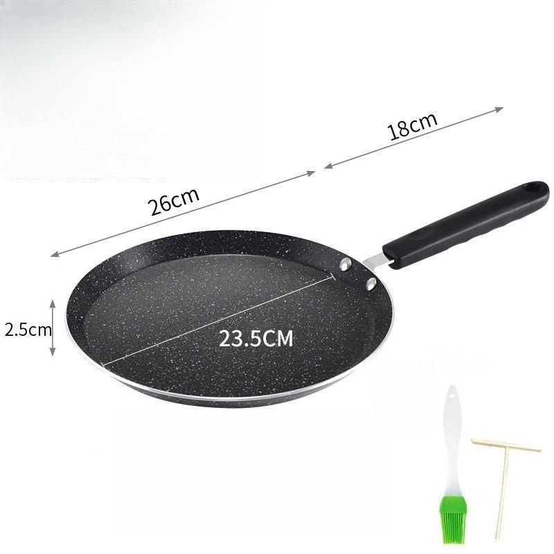 Non-Stick Frying Pan Flat Bottom Frying Pan Easy To Clean Kitchen Fried Eggs Pancake Baking for Gas Stoves and Induction Cookers