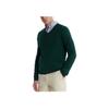 Polo Ralph Lauren FW23 Solid Logo Embroidered V-Neck Pullover Long Sleeve Sweater Men Sweater Dark-Green 710883124-012