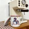 OLOEY Retro Enamel Prosperity Mug with Lid