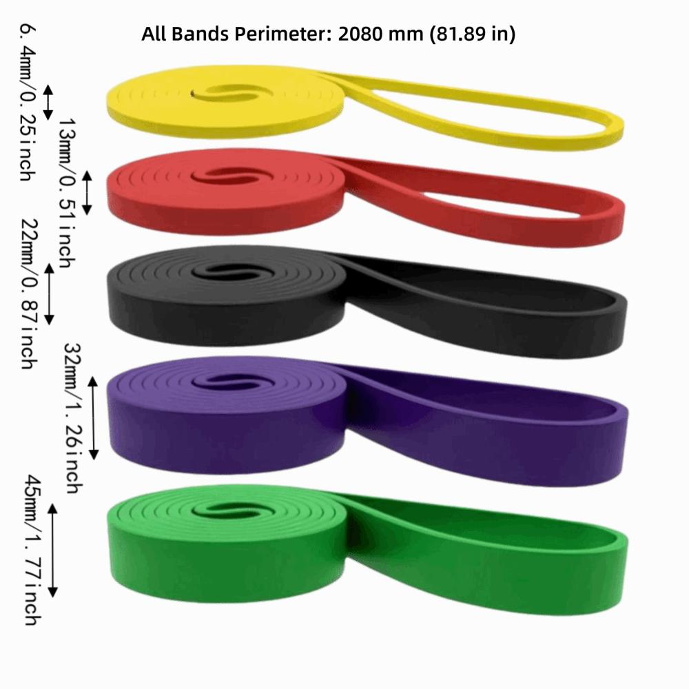 9pcs Long Lasting Use Resistance Bands Set Yoga Stretching Bands Strength Training