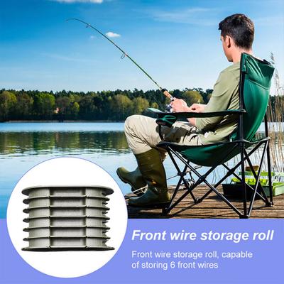 Fishing Line Storage Holder with 6 Line Slots Fishing Leader Keeper with Rigging Spools To Keep Snells And Rigs Organized