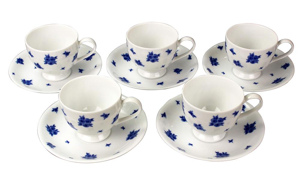 Maebata Princess Rosa Kaffeetasse Untertasse Set von 28333 & 5, Rose, 180ml,