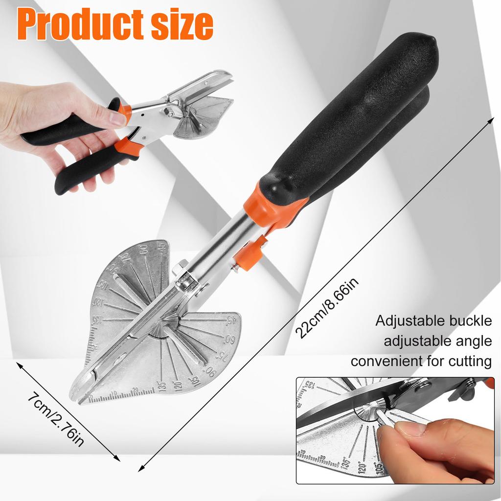 Multi Angle Miter Miter Shear Cutter Angular Cutting Adjustable 45 To135 Degree Hand Tools for Cutting Soft Wood Plastic PVC
