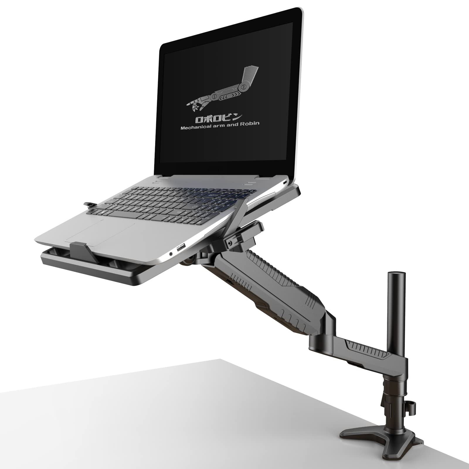 

Кронштейн для ноутбука Roborobin с повышенной устойчивостью, совместимый с высотой газовой пружины, широкий диапазон зажимов типа втулки, совместимый с монитором на 360 градусов