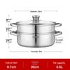 DEBORNER 304 Stainless Steel 2-Layer Steamer Soup Pot 26cm