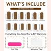 24Pcs Press on Nails Long False Nails White Bows French False Nails Stick on Nail For Parties Weddings And Daily Wear