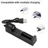 Universal 18650 Lithium Battery Charger 1/2 Slots Rechargeable Battery Charging Adapter for Flashlight Laser Devices Home Use