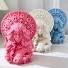 DIY Half Body Skull Head Queen Candle Silicone Mold Curly Hair Goddess Woman Resin Silicone Mold European Goddess Gypsum Mold