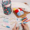 Crochet Hook Set Portable Yarn Crochet Kit Yarn Holder Crochet Hooks Knitting Needles Yarn Storage Organizer With Ergonomic
