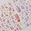 Trendy Japanese Snake & Children's Nail Art Embossed Stickers
