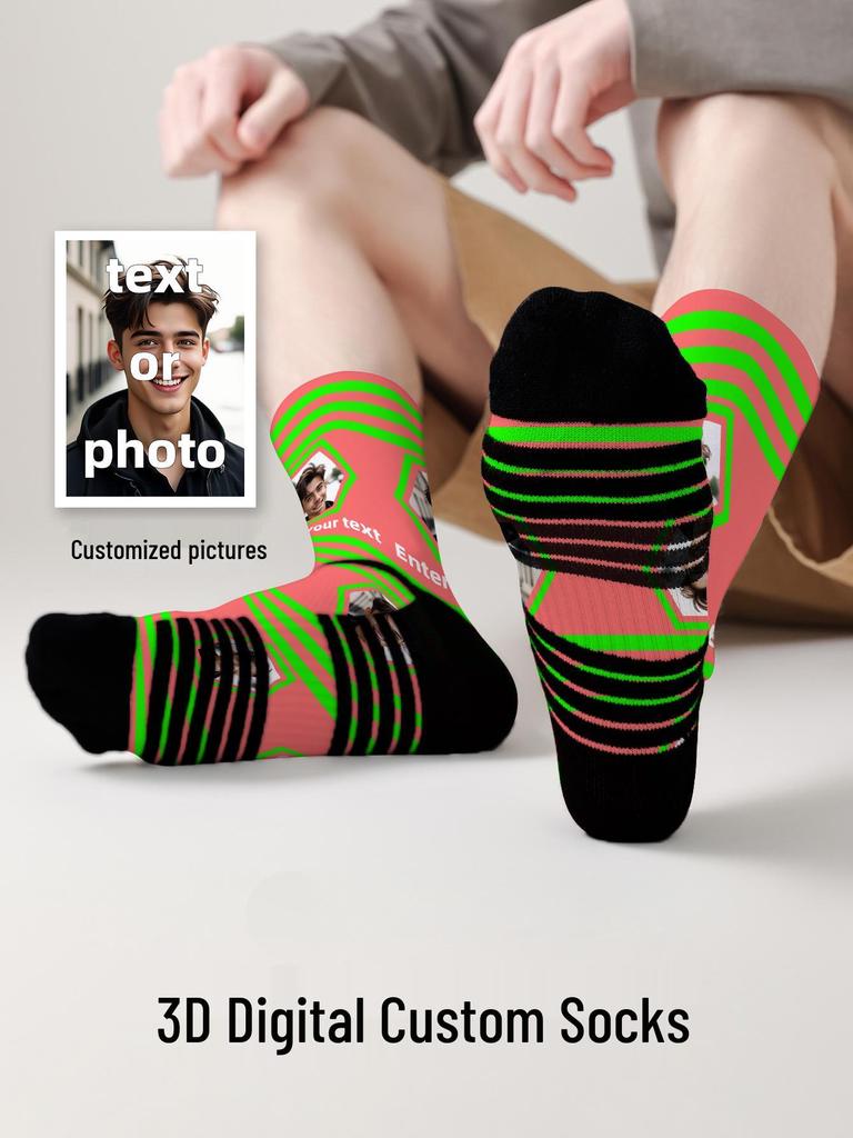 Exclusive 3D Print Face Socks - Christmas Gifts & Versatile Polyester Socks