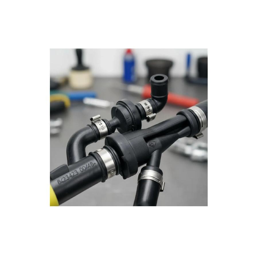 Vacuum 1 Way Valve OEM Fit Crankcase Vent Tube Assembly Engine Breather Hose Set Easy Installation for Auto Repair Shop