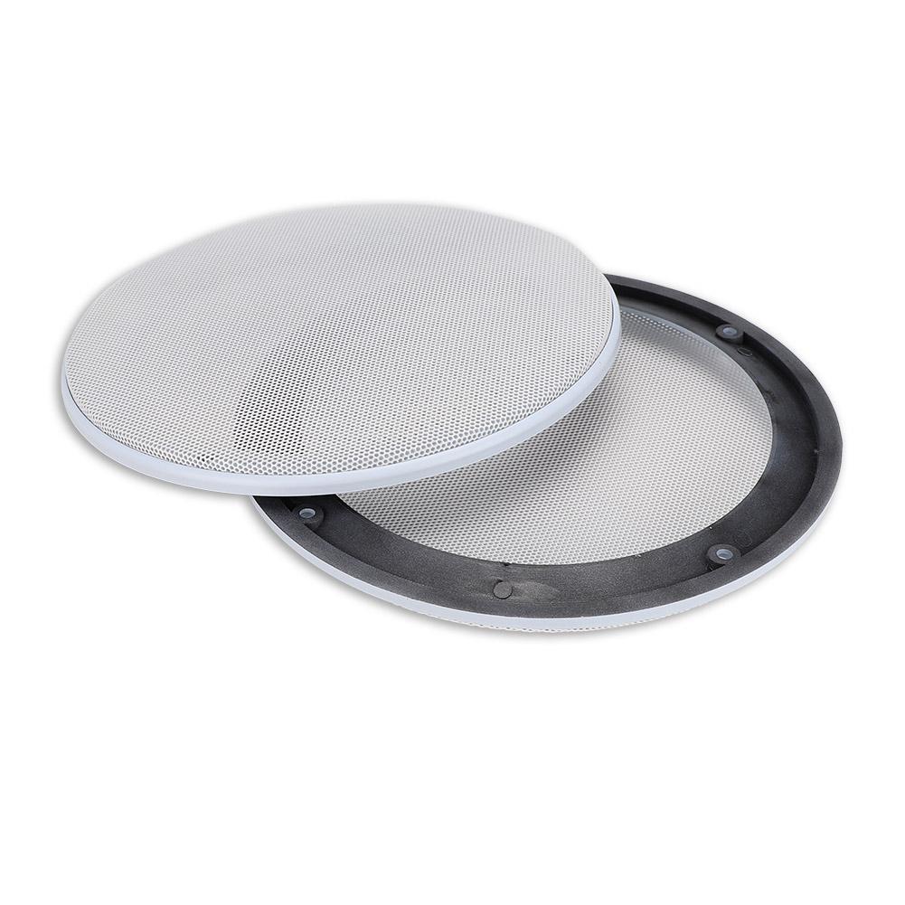 2PCS 6.5inch Speaker Loudspeaker Protective Cover Speaker Decoration(White White)