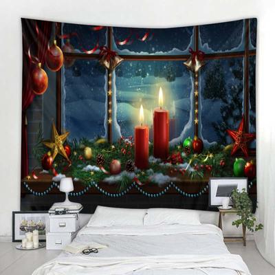 Christmas Decoration Tapestry Christmas Tree Fireplace Window Wall Hanging Bedroom Living Room Dormitory Wall Decoration