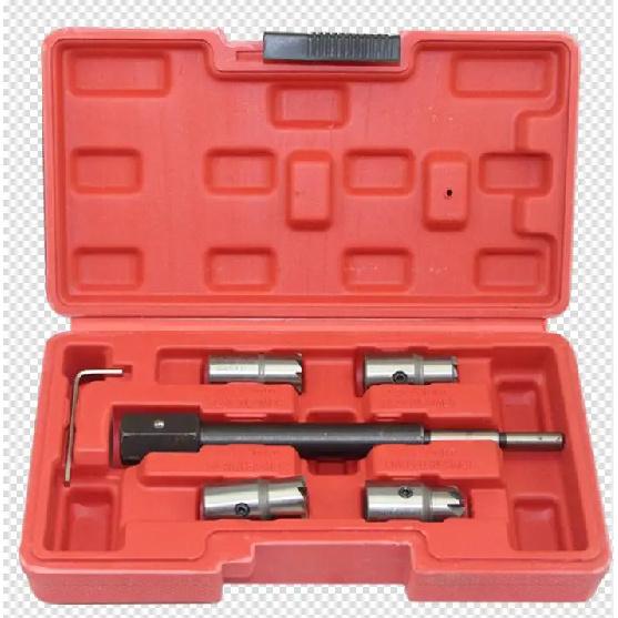 5PC 7PC 10PC 17PC Diesel Injector Seat Cutter Cleaner Tool Set Carbon Remover 5PC
