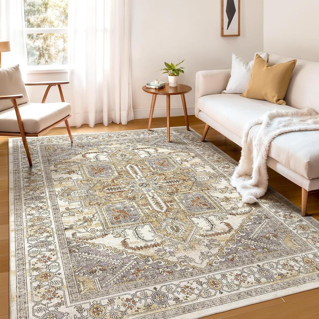 Crystal Velvet Carpet Living Room Bedroom Ethnic Style Dirt-Resistant Retro Floor Mat Nordic Non-Slip And Dust-Proof Floor Mat