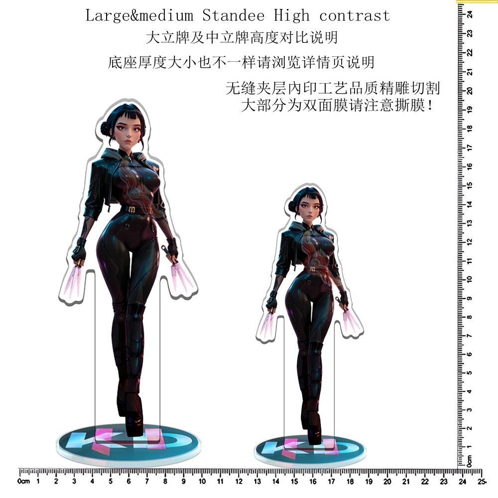 Kawaii K-Pop Demon Hunters Anime Zoe Rumi Mira Saja Boys Superstar Acrylic Surroundings Standing Sign 15Cm Desktop Ornaments